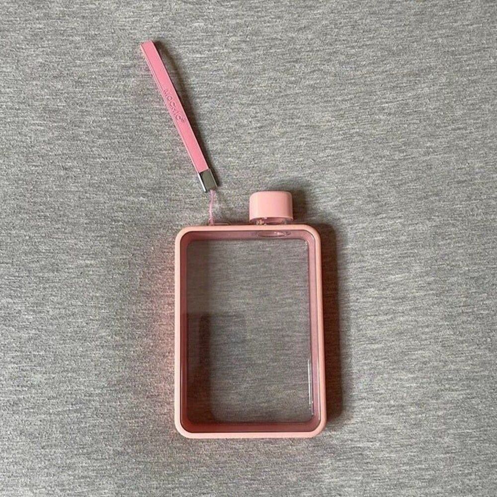 Mochic Pink Flat & Portable Handbag Slim Cold Flask 13 Oz Water Bottle